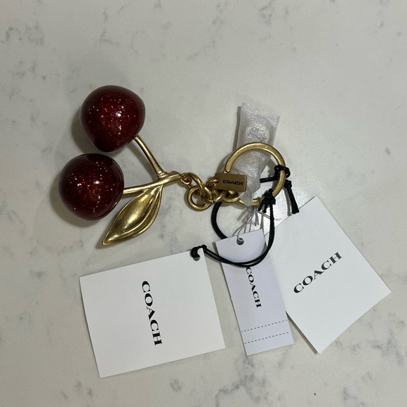 Original Coach Red and Gold Cherry Key Holder - Picture 12 of 15